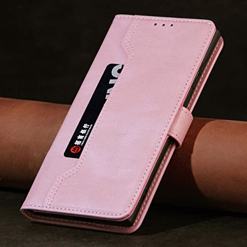 Étui portefeuille en cuir rose gold pour Samsung Galaxy S22 et S21