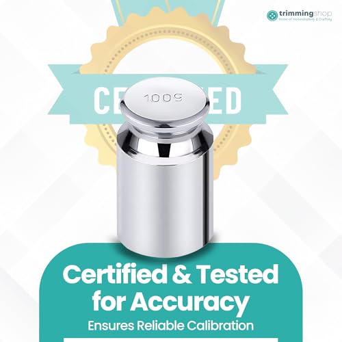 Trimming Shop 100g Kalibrierwaage, Gewicht, verchromt, für präzise Kalibrierung, um die Genauigkeit von Taschen und Digitalwaagen, Schmuck, Küchenwaagen (1 Stk.) zu überprüfen