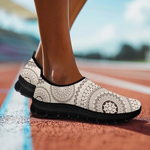 Binienty Womens Slip-on Shoes Lightweight No Laces Sneakers Arch Support Loafer Walking Shoes for Work Casual Daily4