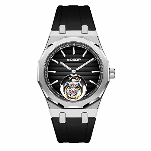Aesop Uomo Tourbillon Orologi Tourbillon Vento A Mano Uomini Orologi Da Polso Luminoso Zaffiro Impermeabile Lusso Business Watch Per Gli Uomini 7057(N