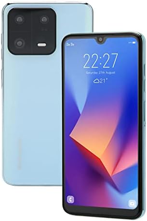 KUIDAMOS 3G Cell Phone, 4GB RAM 64GB ROM 24MP Rear and 8MP Front Camera Smartphone 6.3 Inch Ultra HD Screen for Phone Call (Blue)