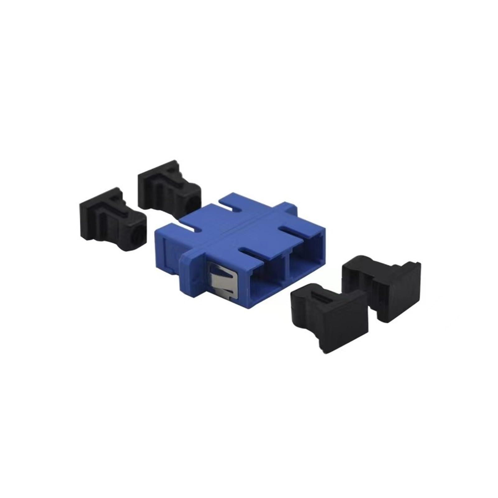 Adaptateur de Fibre SC DX 50PCS Bleu Monomode Double-cœur Duplex Fibre Jumper Pigtail Butt Flange Connecteur Coupleur de Fibre
