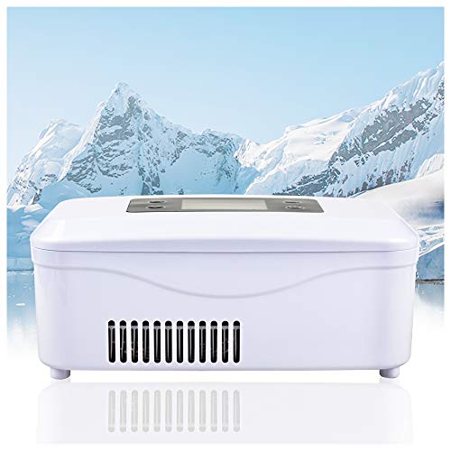 Tragbare Insulin-Kühlbox 2-8 ° C gekühlte Box Kühltasche Reefer Car Kühlschrank Größe 21 * 10 * 9cm für Auto, Reisen, Flugzeug