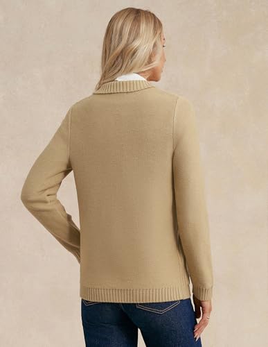 GRACE KARIN Women's Fall Long Sleeve Cable Knit Sweater Blazer Button Up Warm Chunky Cardigan Sweaters for Women Trendy4