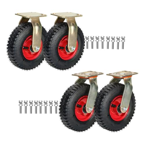 Roue pivotante industrielle en caoutchouc robuste et durable 4 pcs