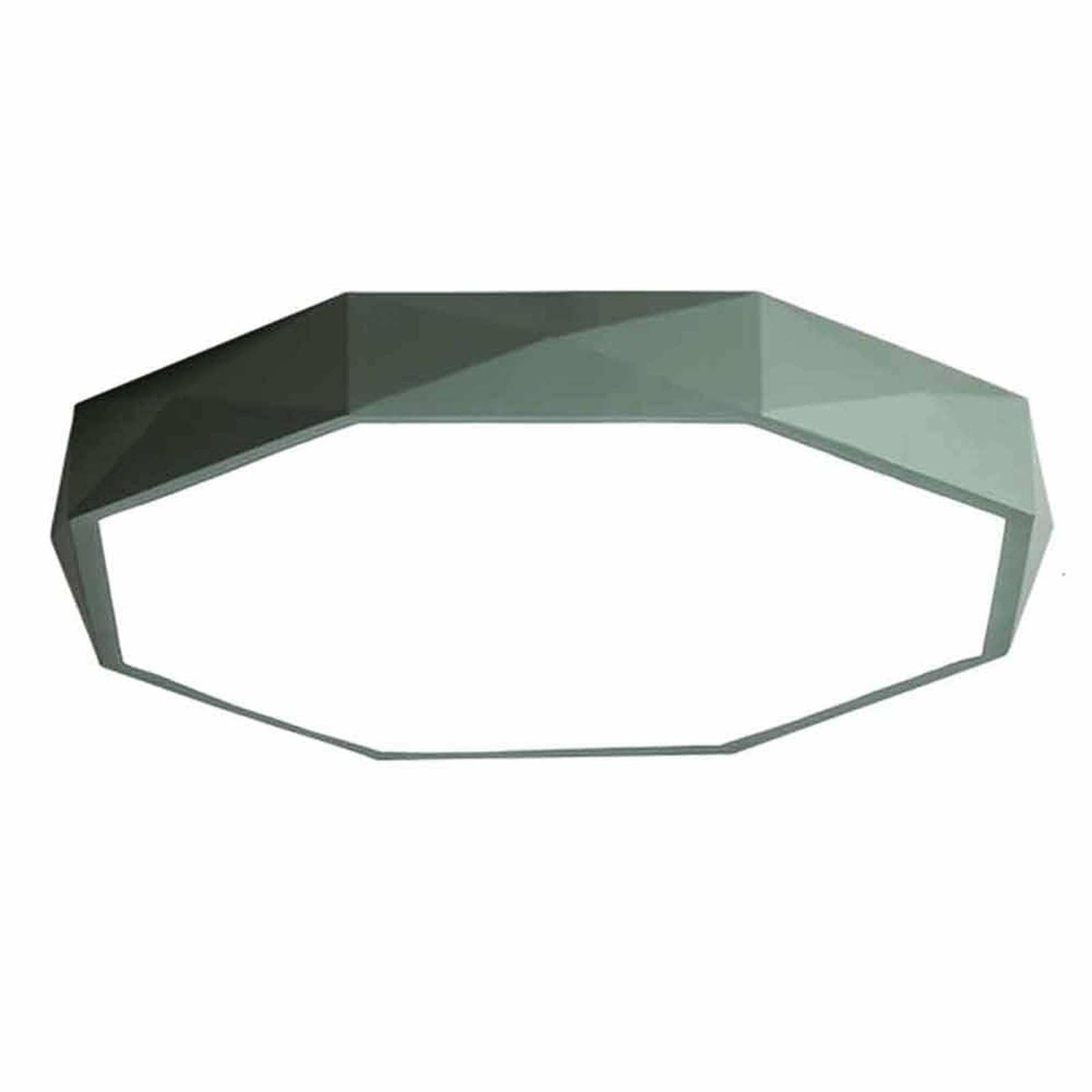 DUddTTW Octagonal Ceiling Light Fixture Dimmable Flush Mount Lighting LED Ceiling Lamp 3000K/5000K/6000K Chandelier Close to Ceiling Light(Gr�n,60cm/23.6in)