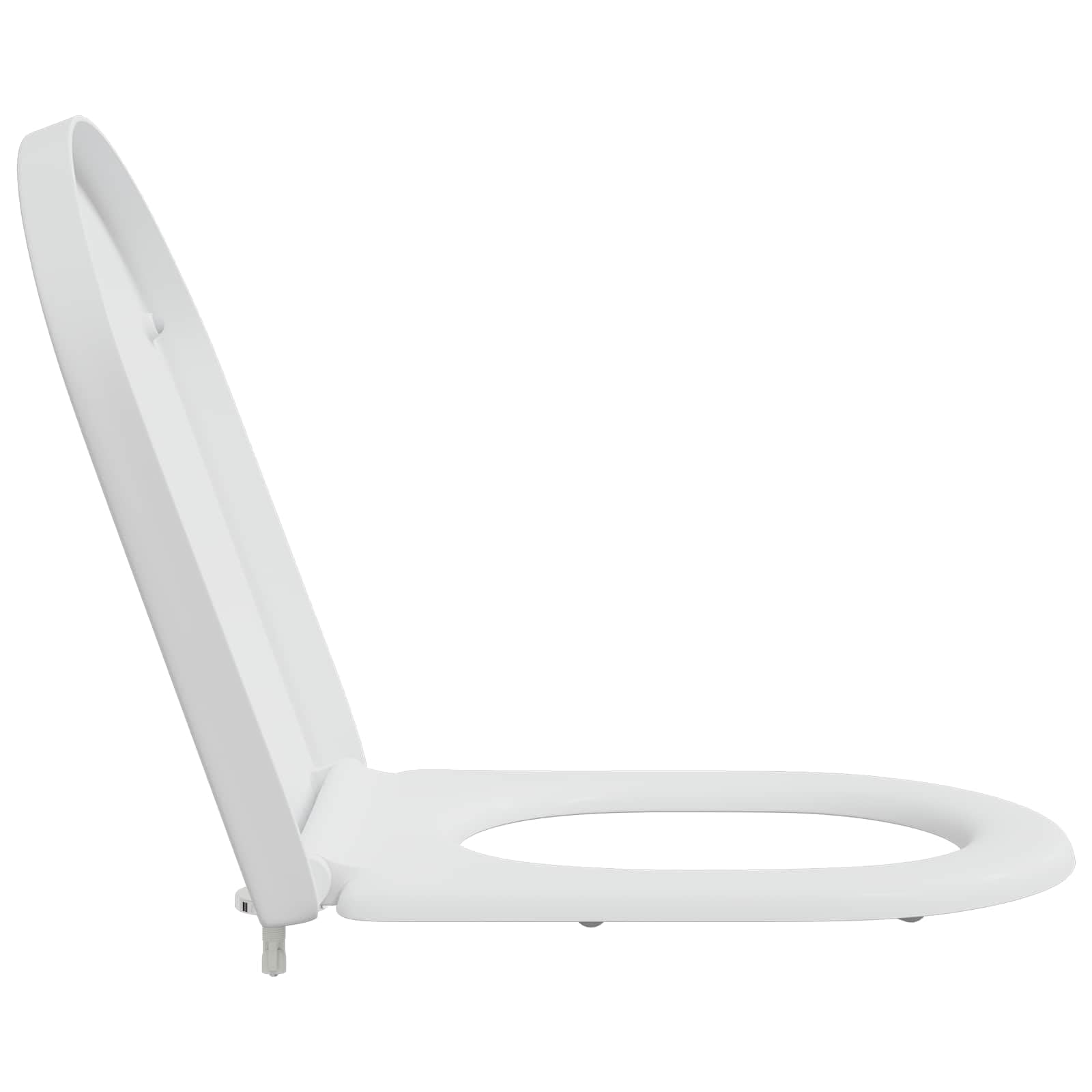 Asiento de inodoro blanco de Duroplast, 49 x 36 x 4 cm, para inodoro, gafas con bisagra, fijación para montaje, artículos sanitarios y baño