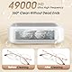 Ultraschallreinigungsgerät Brille 49000Hz, 640ml Brillenreinigungsgerät, Ultraschallreiniger mit 4 Modi, Ultrasonic Cleaner Geeignet für Brillen, Schmuck, Uhren, Zahnersatz, Münzen usw.