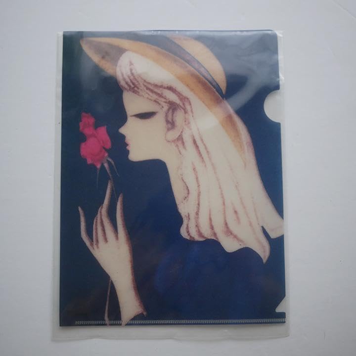Amazon.co.jp: 東郷青児展 バラ一輪 クリアファイル ブックカバー
