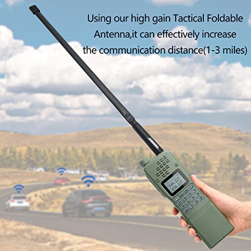 Baofeng AR-152 10W Ham Radio Tactical Powerful Dual Band Radio Handheld Long Range Two Way Radio with Tactical Antenna,12000mAh Battery and Programming Cable Full Set - Thumbnail 6