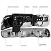 DNA MOTORING HL-OH-CS99-4P-SM-AB Smoke Lens Headlights Compatible with 99-02 Silverado 00-06 Suburban/Tahoe Bottom Bumper Lights Fit OE Grill