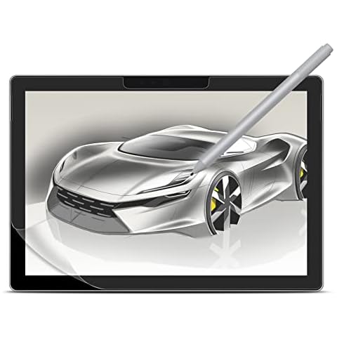 Manlian Pack of 2 paper matte screen protectors for Microsoft Surface Pro7plus/pro7/pro6/pro5/pro4, anti-glare, anti-fingerprint, supports pencil, suitable for creation, drawing and taking notes Cover