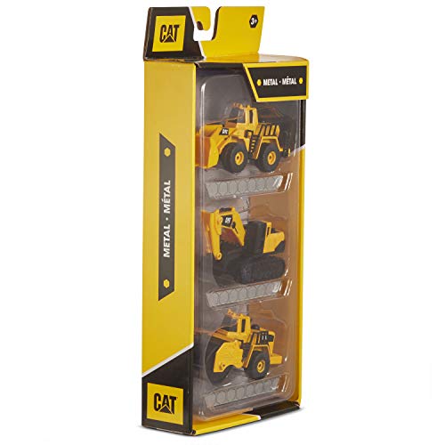 CATERPILLAR, Pack 3 Mini Vehículos Metal construcción (AJ 1) , color/modelo surtido