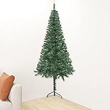 Altura total: 180 cm Árbol de Navidad Artificial, Arbol de Navidad Decoración de Navidad Árbol de Navidad Artificial de Esquina Verde 180 cm PVC