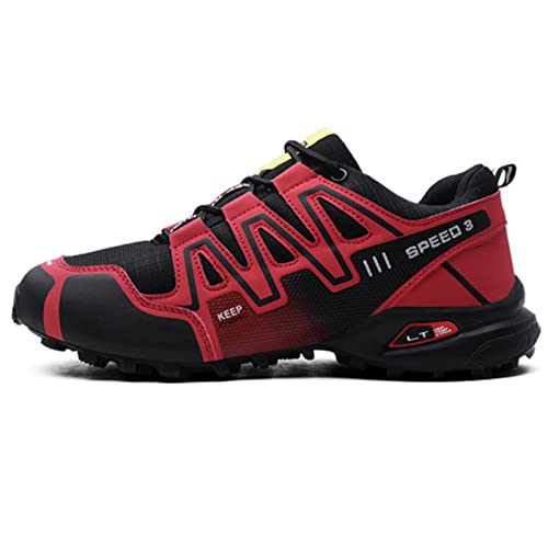 WYUKN Scarpa da Ciclismo Uomo Scarpa MTB Flat Rigida Traspirante Attacco Scarpe da Montagna Antiscivolo,D1-43EU