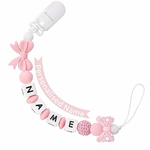 Personalized Name Pacifier Clips Nipples Holder Chain,Custom Baby Name Accessories