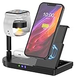 Wireless Charger Stand 4 in 1 Fast Charging Station for Apple Watch SE/7/6/5/4/3/2, AirPods Pro...