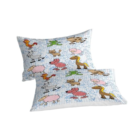 Funda nórdica de animales 3D Double 200x200 con fundas de almohada 6