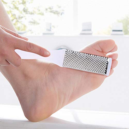 EXCEART Pedicure Vijl 2 Stuks Roestvrij Staal Dubbelzijdig Pedicure Rasp Scrubborstel Voetverzorging Tool - Afbeelding 6