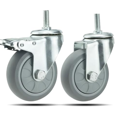 Roues pivotantes anti-vibration avec frein pour chariots instables