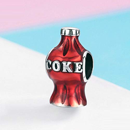 Original Authentic 925 Sterling Silver Charms Red Wine Glass Cup Dangle Letter Bead for Bracelet Charms (Coke Cup Charms)2