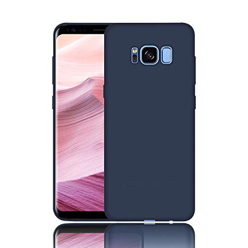Image of Case Creation Luxurious og Series for Samsung Galaxy s8 case Cover,Anti-Dirty Slim case Frosted Matte Cute Candy TPU Raised Bezel (Splash of Color) Back Cover for Samsung s8 -Navy Electric Blue