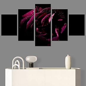 SIGNWIN 5 Panel Canvas Wall Art Flora Snapshot...