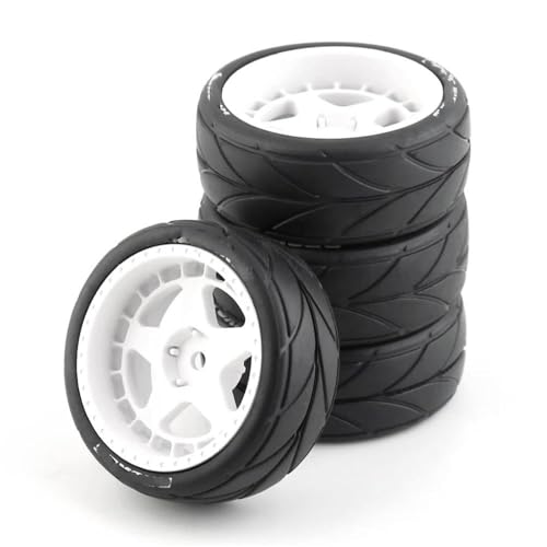 RC �J�[�A�N�Z�T���[ For Tamiya For TT01 TT01E TT02 TT02B XV01 TA06 PTG-2 1/10 65mm �S���^�C���z�C�[���^�C�� 12mm �Z�p RC ���[�V���O�J�[ �A�b�v�O���[�h�p�[�c�A�N�Z�T���[(Whit