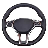 MEWANT Steering Wheel Cover for Mercedes Benz C-Class W204/E-Class W212/CLS-Class C218/GLA 45 AMG X156/SL-Class R231/SLK-Class R172