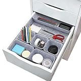 Vekniqo Drawer Organizer Compatible with Alex-8 Piece Modular Felt Different Size Drawer Organizers Set