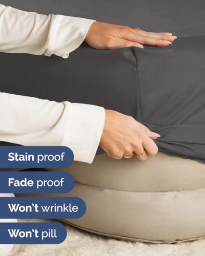 Image of 2 Pack Extra Deep Twin Fitted Sheets with Extra Deep Pockets - Charcoal | Hotel Luxury Bottom Fitted Sheets Only, Soft, Fade & Wrinkle Free, Breathable & Comfy, All Around Elastic Fitted Sheets