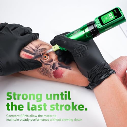Mast Tattoo Gun Pen Machine, Fold Pro Cordless Year of Snake Edition Tattoo Machine Gift, Power Motor by Mcore-C3, 3000mAh Battery Power Supply (Gun)