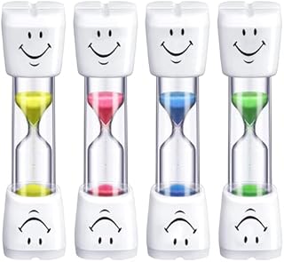 4 Pieces Brushing Timer Toothbrush Timer for children 3 Minute Sand Timer Hourglass Timer for Kids Classroom Kitchen Games Home Office Decoration