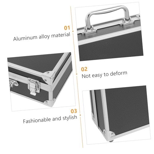 Men's Aluminum Tool Box Briefcase Storage Case Foam Metal Storage Box for Tools3