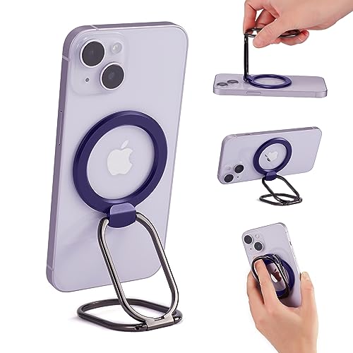 Image of Magnetic Phone Ring Holder, Removable Grip & Kickstand for MagSafe