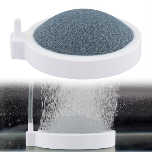 Amexo Pierre à Air d'aquarium 80mm, Diffuseur d'air pour Aquariophilie, Pierre à Bulles Aquarium Pierre à Oxygène Aquarium Silencieux Bulleur pour Aquarium Oxygène Dissous