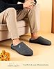 VeraCosy Herren Zweifarbige Hausschuhe Memory Schaum Pantoffeln, Dunkelgrau/Blau, 44/45 EU #1