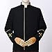 CAMDOM Mens Clergy Coat Church Priest Robe Vestment Stand Up Collar Button Down Top Outwear for Pastor