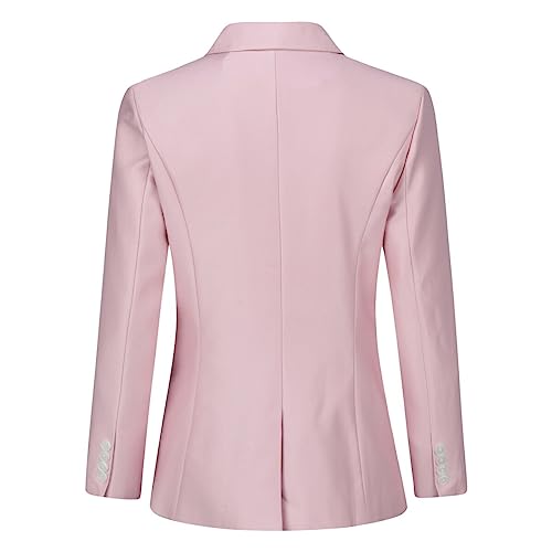 YYNUDA Women's Business 2 Piece Office Work Suit Set Single Breasted Solid Blazer Jacket and Pants3