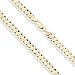 Miabella Italian 18K Gold Plated 925 Sterling Silver 7mm Cuban Link Curb Chain Necklace for Men Women, Made in Italy(Length 18 Inches)