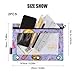 Gredecor Binder Pencil Pouch 3 Ring Fast Food (11) Zipper Pencil Pouches Case 2 Pack Clear Binder Organizer for Kids School Office