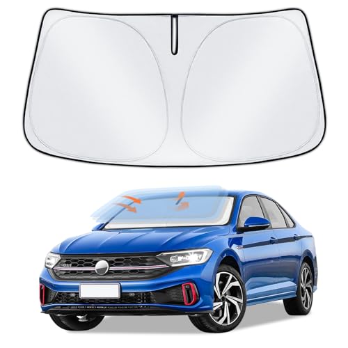 Sun Shade Sunshade for Volkswagen Jetta 2019-2024 2025 2026 Windshield Cover, 4-Layer Front Window...