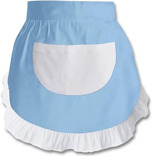 CRB Fashion - Delantal a la cintura para cocinar, para restaurantes grandes y pequeños, 100 % de algodón, delantales sin pechera con bolsillos para