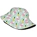 Palm Tree Leaf Flamingo Pineapple Hawaii Bucket Hats Fashion Sun Cap Packable Outdoor Fisherman Hat for Women and Men