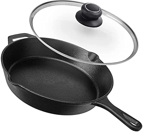12 Inch Pan Lid - Glass Lids For Lodge 12" Cast Iron Skillet, Frying Pan, Wok, Pot Fry Pan And Dutch Ovens - Designed With Steam Vent Hole - Thumbnail 3