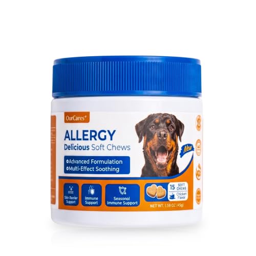 OurCares Dog Allergy Chews Anti-Itch Skin & Coat Probiotics 15 Chews