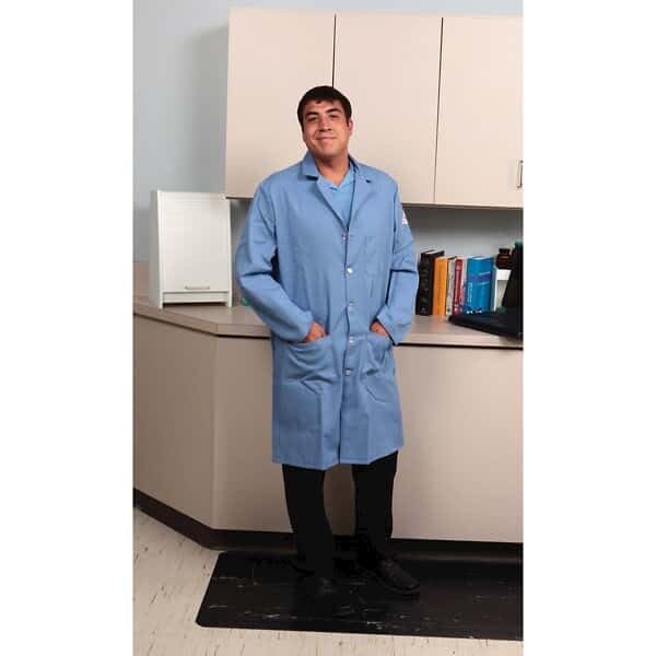VF Workwear KEL2LB-MEDIUM Flame-Resistant Lab Coat, Light Blue, Medium