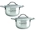 BergHOFF Set of 2 Mini Pots, Silver