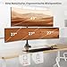 Monitor Halterung für 4-Monitore für zu 49 Zoll Ultrawide-Bildschirme Oben und 3x27 Zoll Bildschirme auf Unteren Halterungen, Höhenverstellbar, VESA 75/100, Schwarz