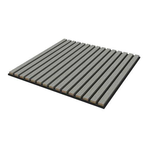 Set Vang Di 4 Pannelli Murali 3D Fonoassorbenti 60X60 Cm A Listelli Dritti Copertura 1,44 M² - Effetto Rovere Grigio - 4